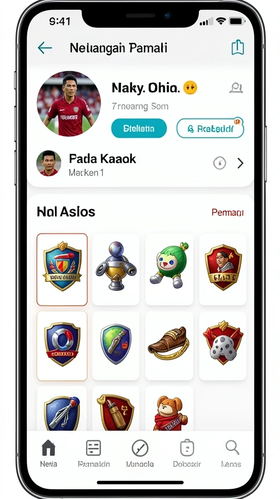 Fitur interaksi sosial yang memungkinkan pemain bersaing.