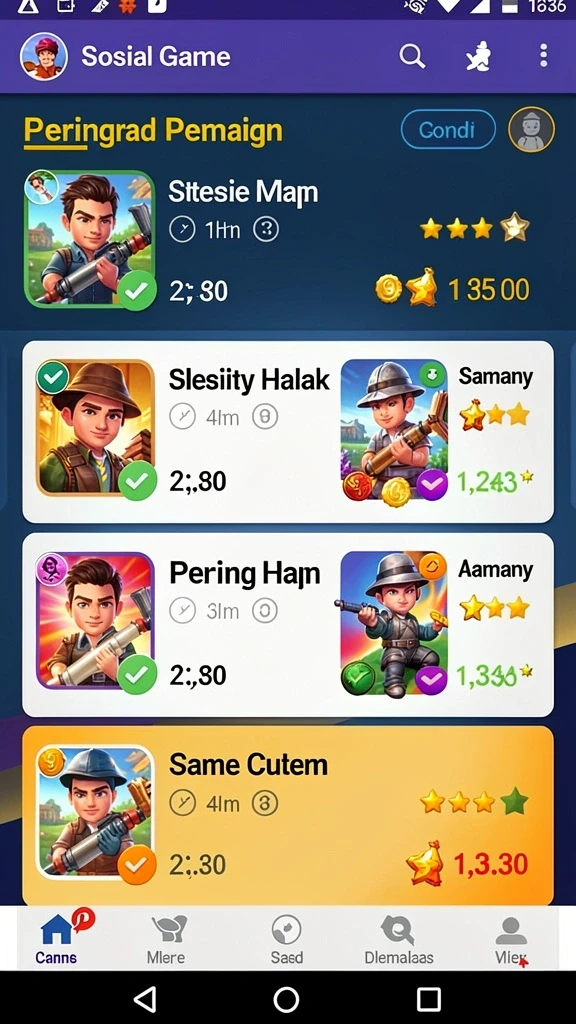 Tampilan awal yang menarik saat memulai permainan.
