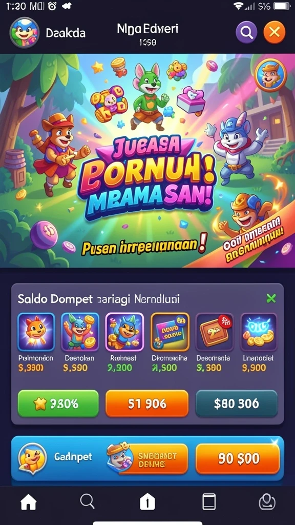 Tampilan utama DAHLIA77 yang menarik dan interaktif.