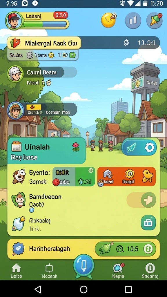 Screenshot menampilkan level pertama yang menarik.