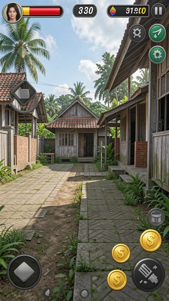 Tampilan antarmuka permainan yang menarik.