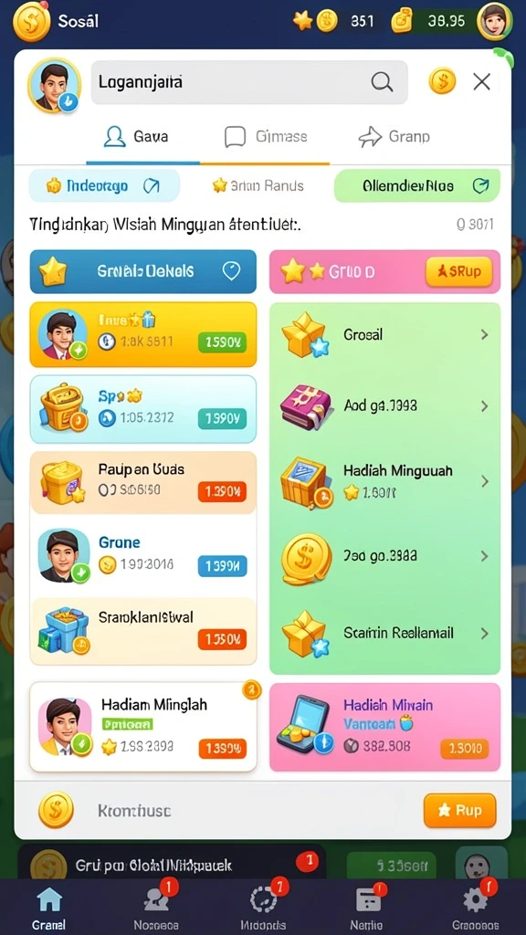 Karakter yang beragam dan unik.