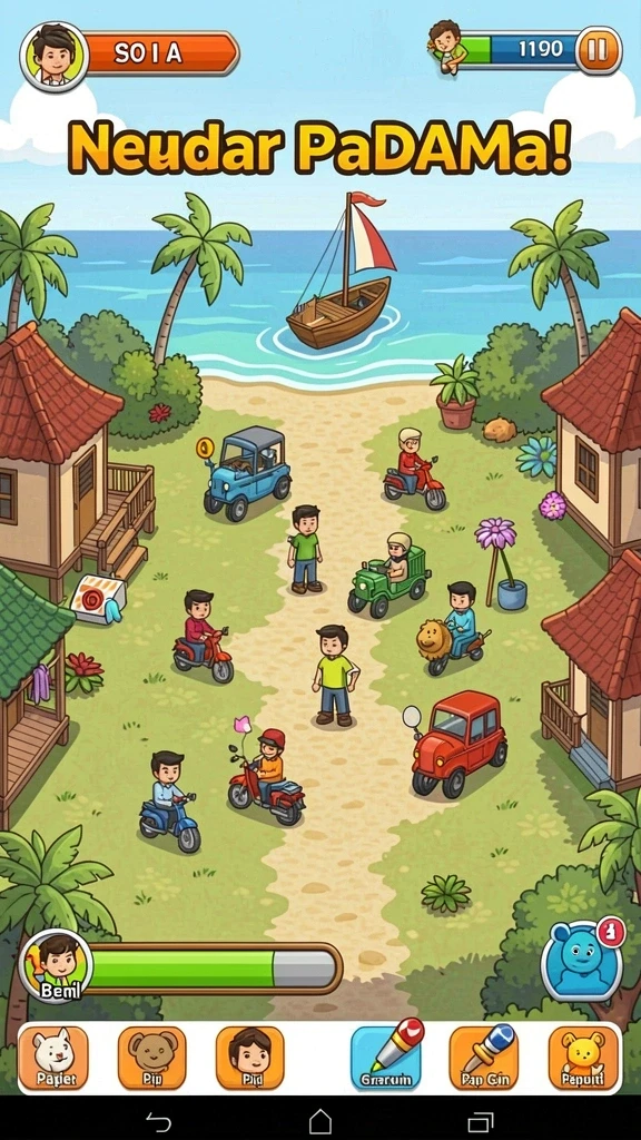 Tampilan awal yang menarik dan penuh warna.