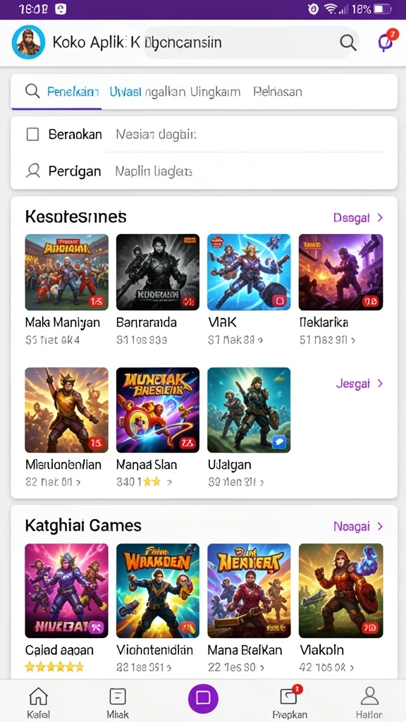 Tampilan antarmuka pengguna yang menarik.