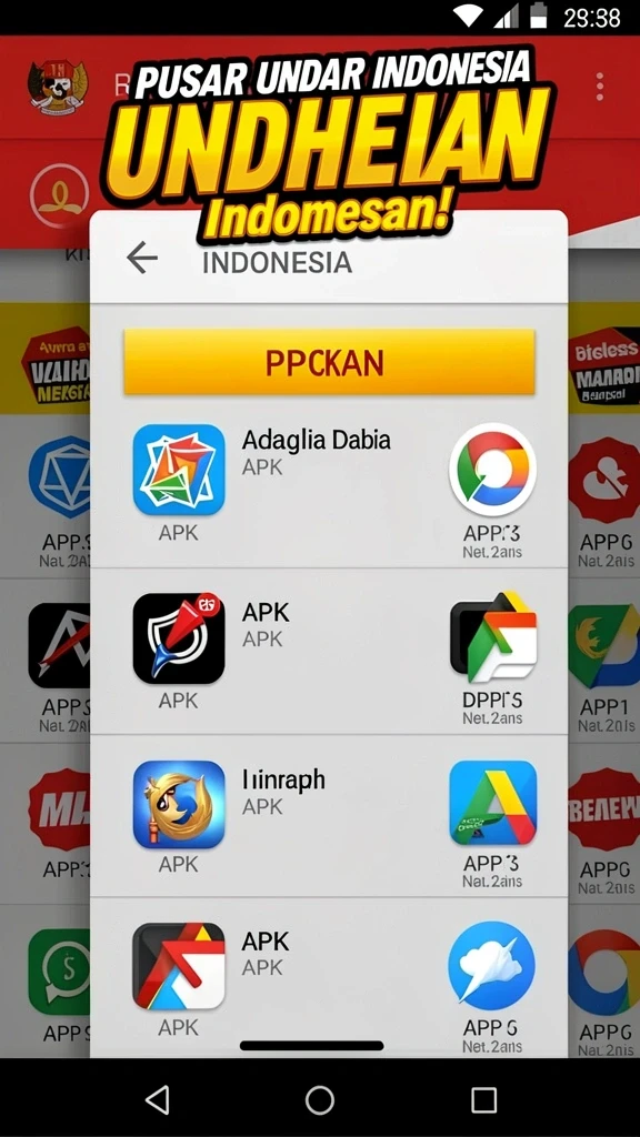Tampilan menu utama yang user-friendly.