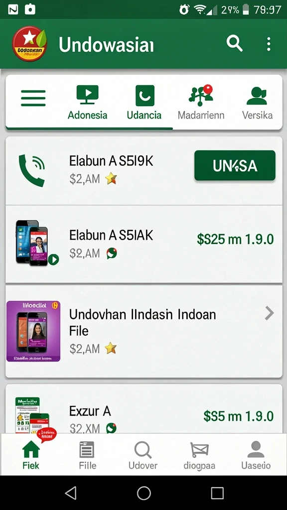 Tampilan awal yang menarik dan futuristik.