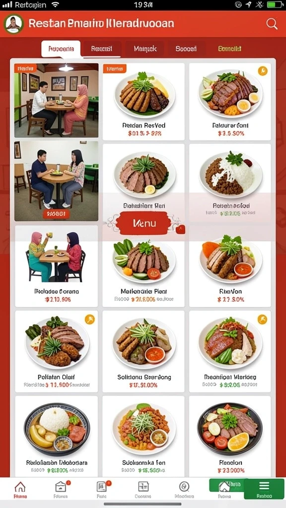 Tampilan awal yang menarik dengan karakter yang beragam.