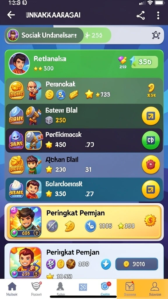 Tangkapan layar menampilkan antarmuka utama permainan.