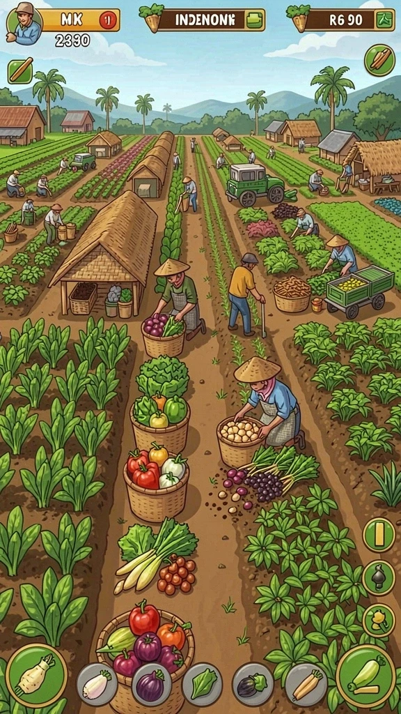 Screenshot menunjukkan pemandangan kota futuristik dalam game.